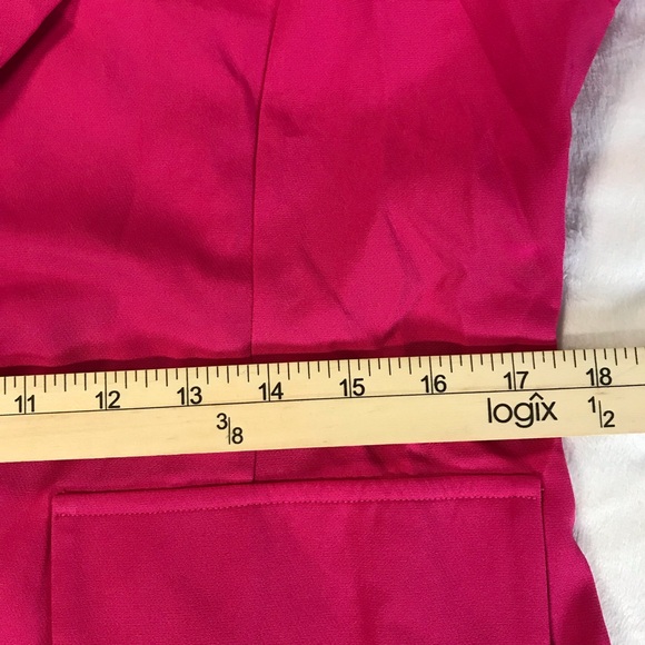 One Button Blazer Women’s Size Medium Color Pink Long Sleeve V-Neck . - Picture 9 of 15